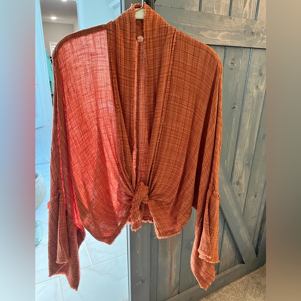 New! Free people wrap shirt one size